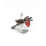 Birds: Beaded Wirework Robin - Small