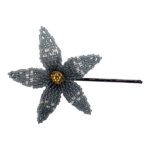 Hair Accessories: Starburst hair clip - Silvery grey