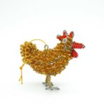 Chicken Hanging Decorations - Gold