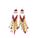 Earrings Christmas Novelty: Father Christmas Long Tassel Earrings