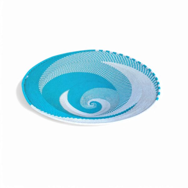 White and Light blue scooby wire bowl