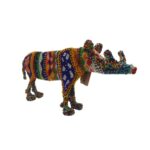 Ceasar Mkhize South African Intricate Beaded Warthog artwork.
