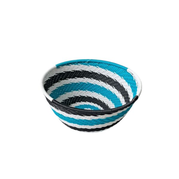 Blue, Black, and White 11,5cm Deep wire Bowl