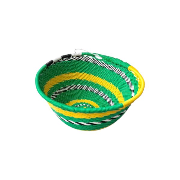 Green and Yellow Deep Wire Bowls
