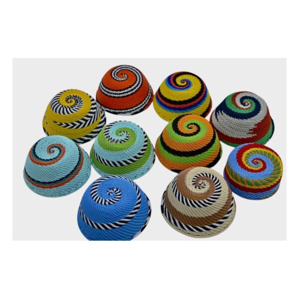 An image of telephone wire bowls.