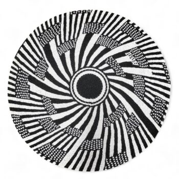 Geometric Hardwire Bowl in black and white