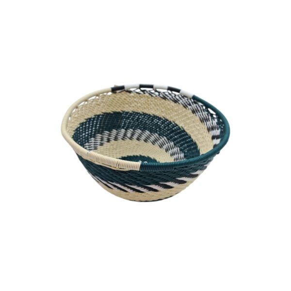 Green and Cream 11,5cm Deep wire bowl