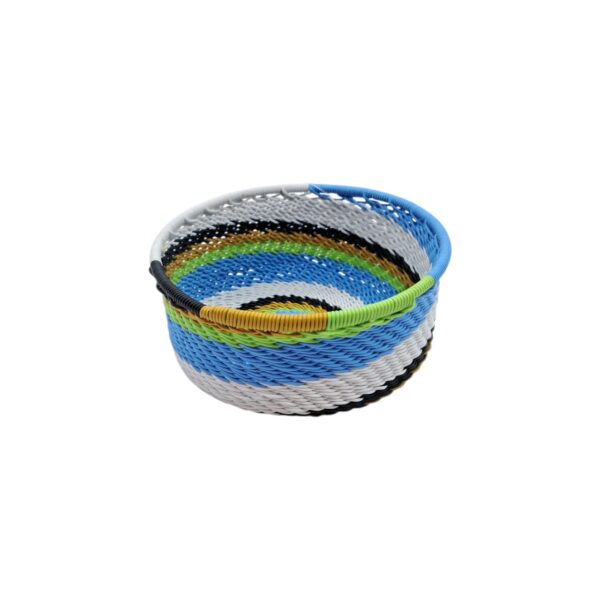 Blue, White, and Black Trinket Bowl