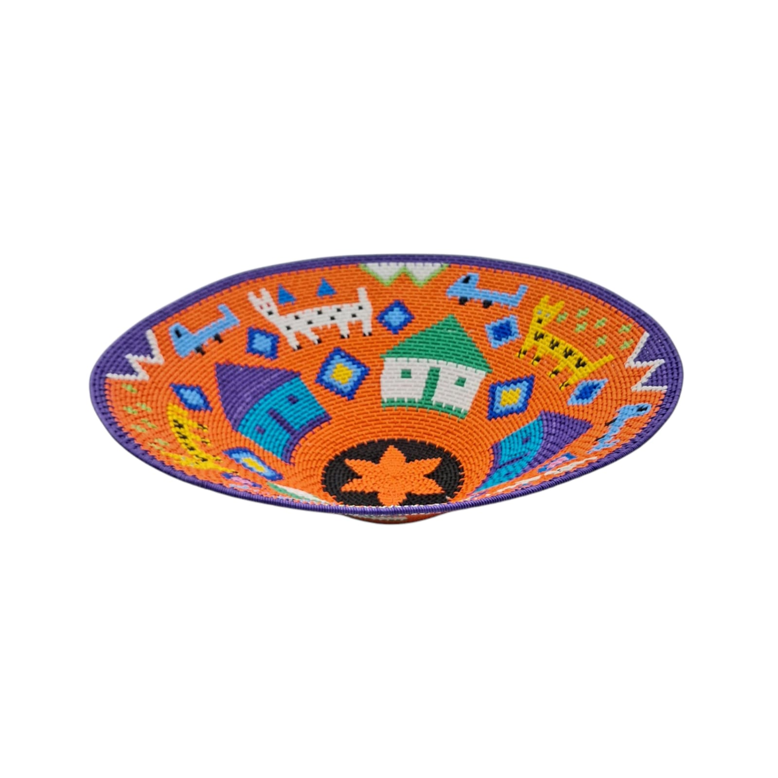 Orange hardwire fruit bowl.