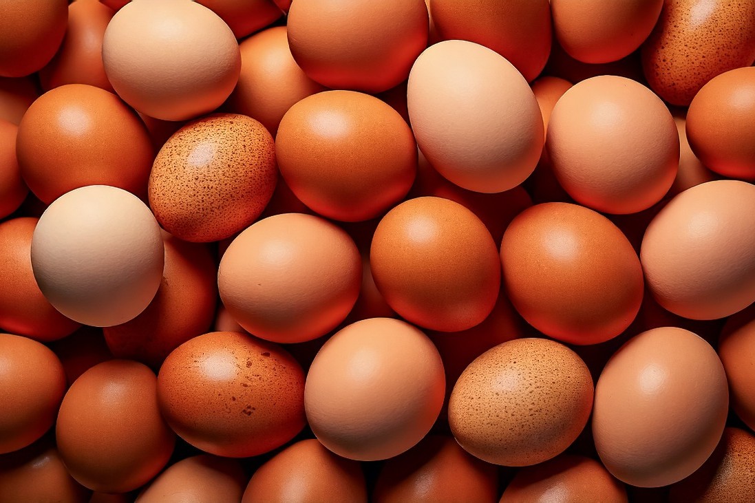 A whole lot of chicken eggs. A relatively cheap source of protein.