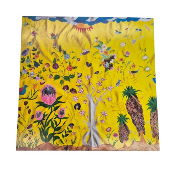 Greeting card with a print of an embroidery by Fancy Stitch.