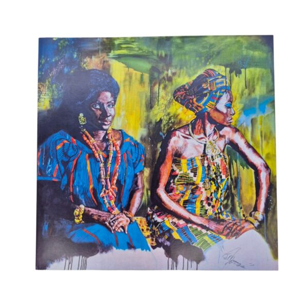 Greeting card with a print of a painting by South African artist Jose Masango.