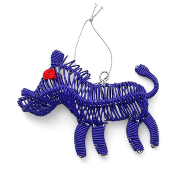 Warthog hanging African animal Christmas decoration.