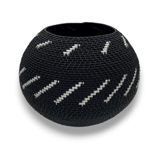 Hardwire decorative Zulu beer pot handwoven by Busisiwe Mayise