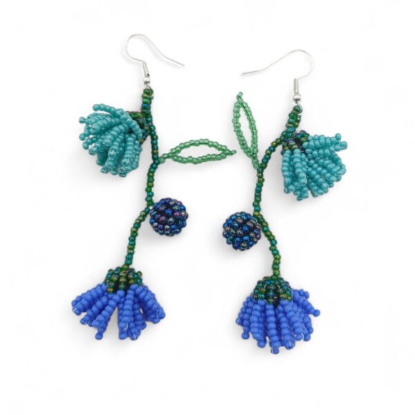 Shiela's-blue-pop-pom-earrings