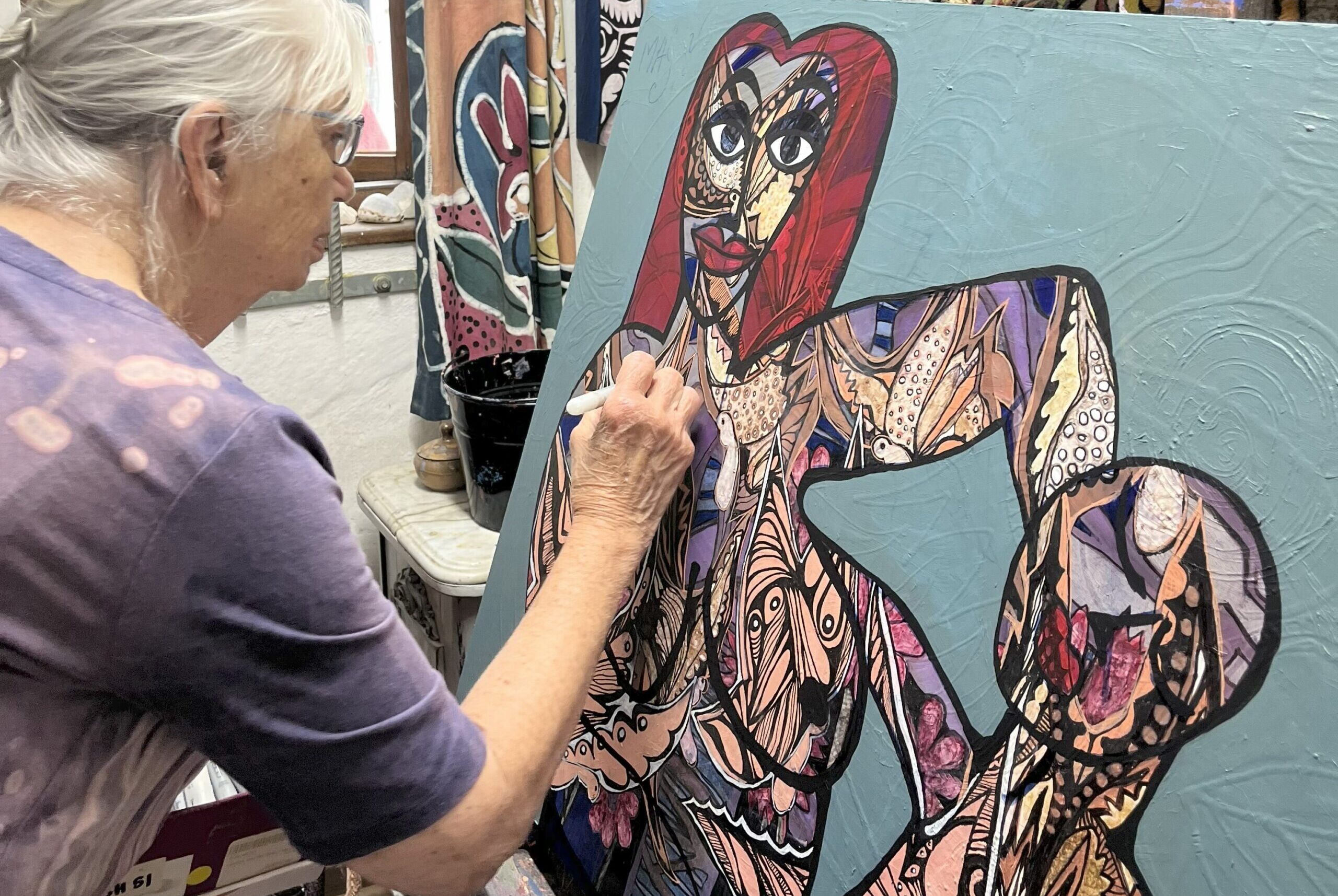 Marjorie-jones-painting-acrylic-pen