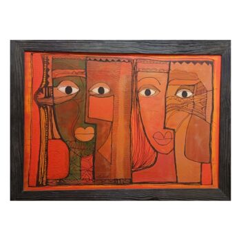 Adam and Eve painting by South African Artist Marjorie Jones
