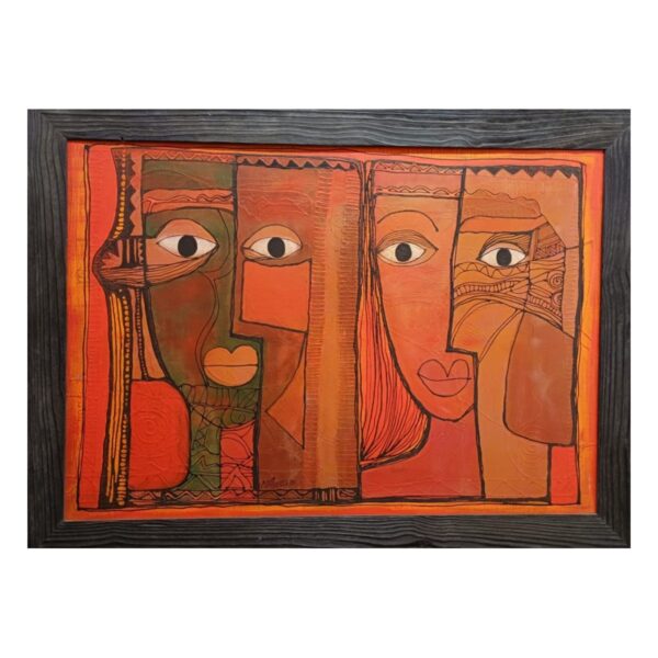 Adam and Eve painting by South African Artist Marjorie Jones