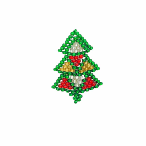 Christmas-tree-decoration-gold-red-white-green-beads