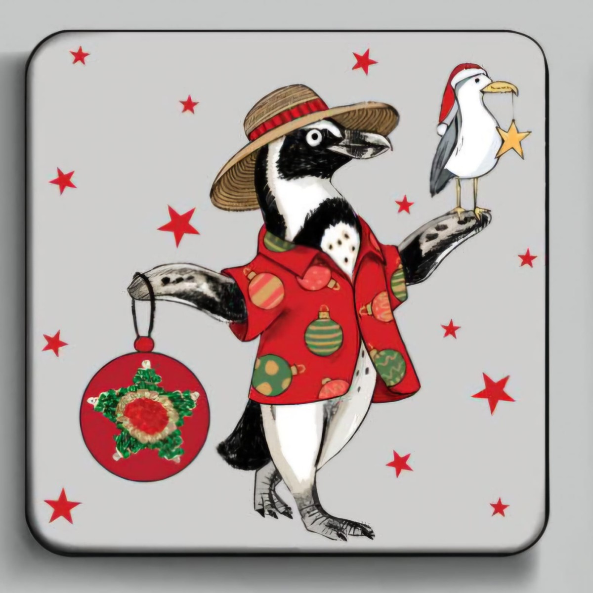 Festive-season-coasters- Penguin