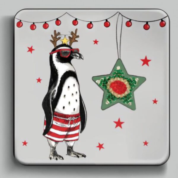 Festive-coaster-penguin-with-antlers