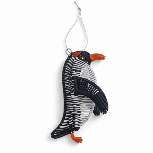 XA002- PENGUIN Hanging Christmas decoration -10cm x 6cm 5grams Penguin-black-and-white-telephone-wire-Christmas-decoration