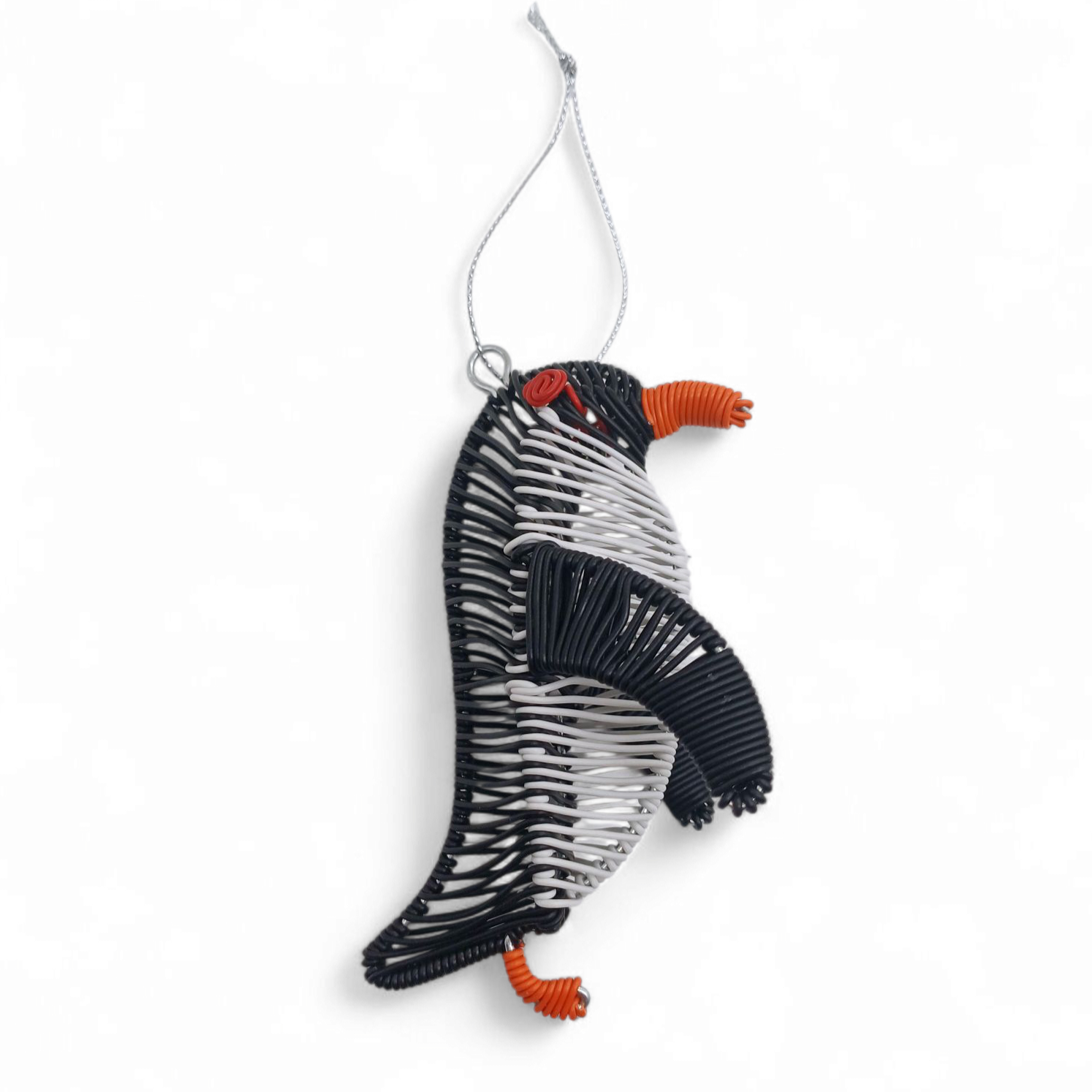 Penguin-black-and-white-telephone-wire-Christmas-decoration