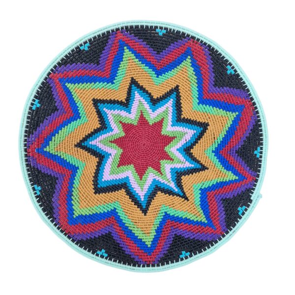 Zulu hardwire bowl in a geometric star pattern.