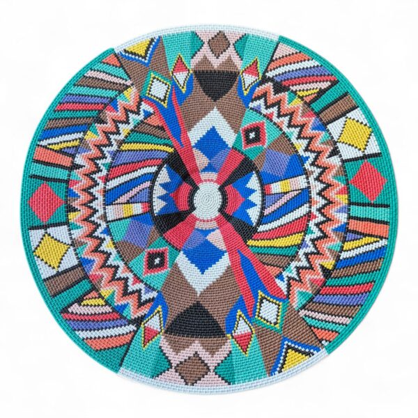 Geometric hardwire bowl by Ntombifuthi Magwaza Sibiya