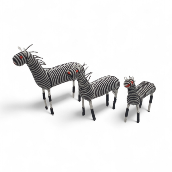 Soft-beaded-Zebra-sculpture