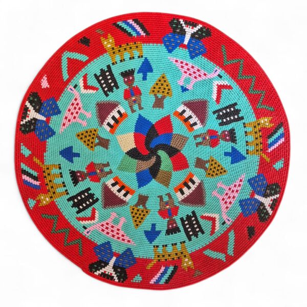 Beautiful hardwire story bowl woven by Zulu crafter Ntombi Mzolo