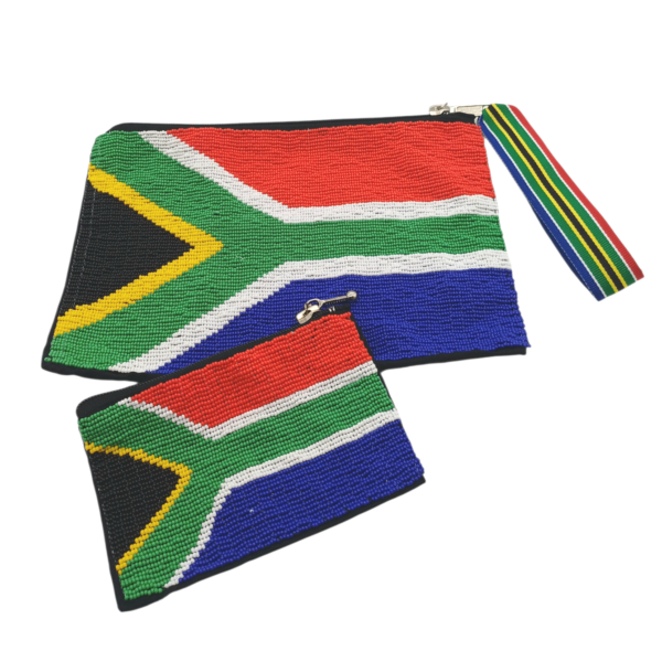 AP Beaded SA Clutch bag BIg 22.5x 16cm x 1cm small SA Beaded coin purse 13cm x 9cm x 1cm (2)