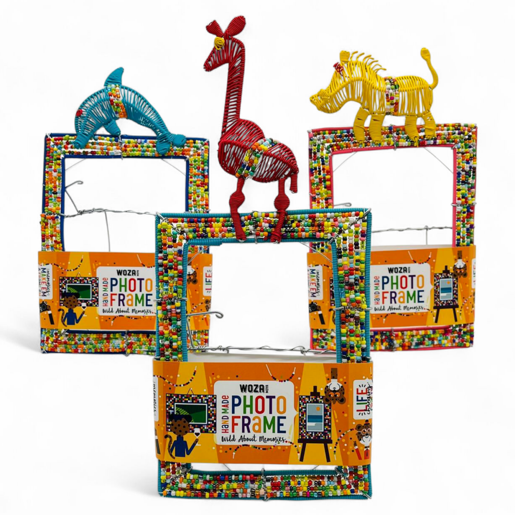 Modroc Animals Frame Assorted Animal Beaded Photo Frames - Woza Moya