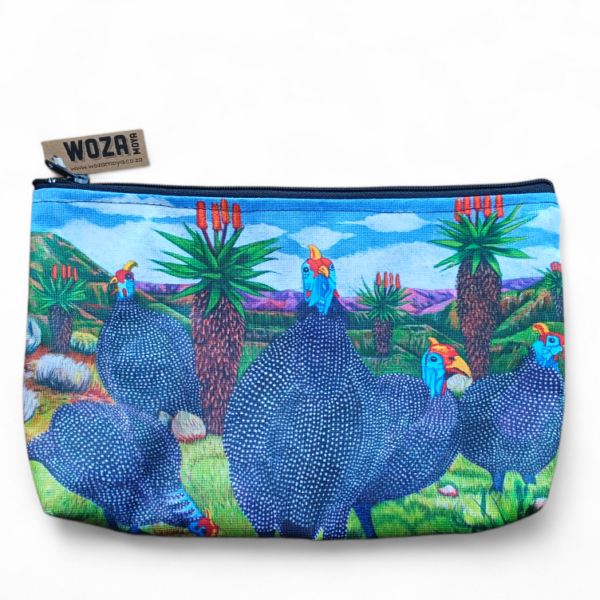 Joseph-Manana-Guinea-fowl-cosmetic-bag