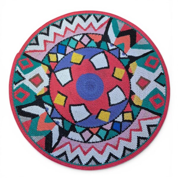 Hardwire coil-weave bowl by Zulu master-crafter Ntombifuthi Magwaza Sibiya