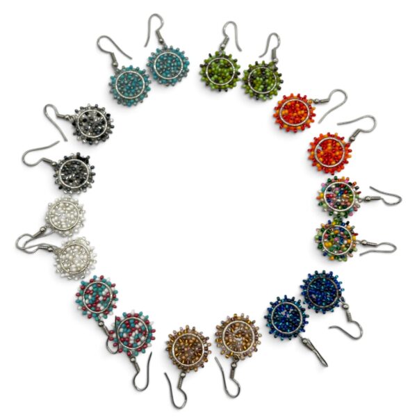 E215 Dainty Disc earrings by Princess, assorted colours 3x5x 0.5 5grams Dainty-Disc-earrings-by-Princess