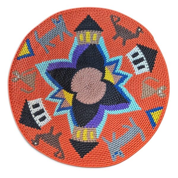 Shallow hardwire Zulu story bowl by Zinhle Ngcobo.